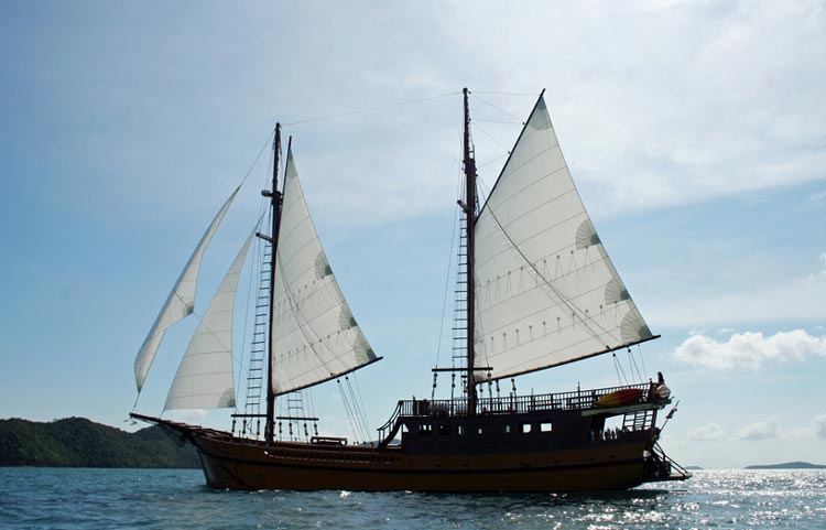 SY Diva Andaman Under Sail