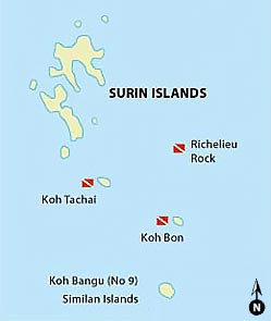 Surin Islands Map